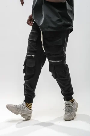 Zipper Cuffed Pants with Pockets